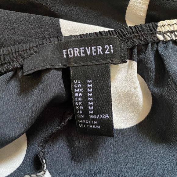 Forever21 Black and White Polka Dot Jumpsuit size M like new - Picture 3 of 12